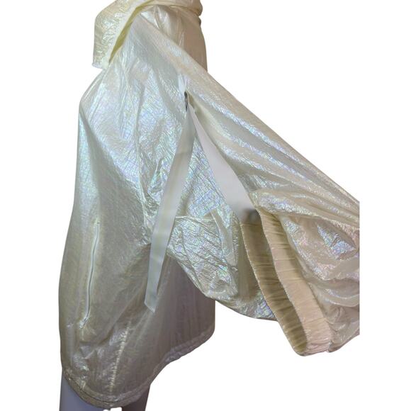 Bosideng Clear Lightweight Rain Jacket with Hood & Adjustable Sleevees sz S - Picture 6 of 13